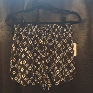 Black and white shorts